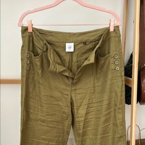 CAbi Olive Straight Leg Pants